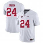 NCAA Men's Alabama Crimson Tide #24 Clark Griffin Stitched College 2020 Nike Authentic White Football Jersey UV17V47NC